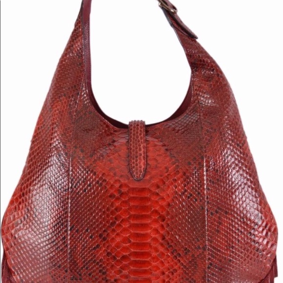 Gucci New Python Nouveau Fringe Hobo Bag - Picture 8 of 12